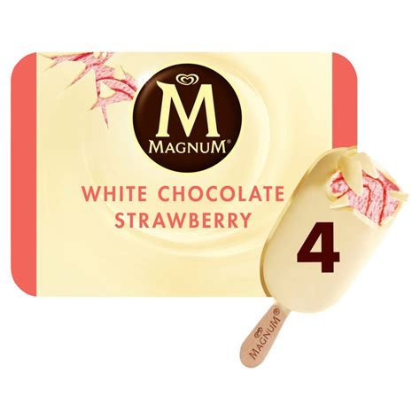 Magnum Eper Fehércsokoládé Multipack Jégkrém 4 X 110 Ml Spar Online Shop