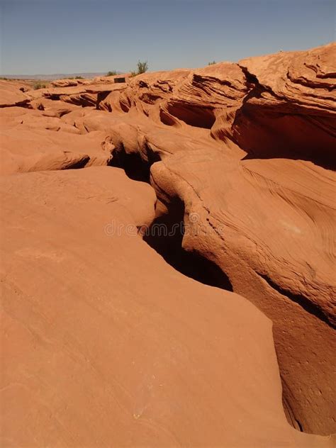 Entrance To the Beautiful Antelope Canyon in Page, Arizona, USA Stock ...