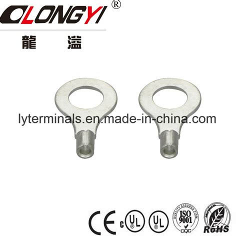 Longyi Circular Naked Copper Non Insulated Ring Terminal Block Cable Lugs And Cable Connector
