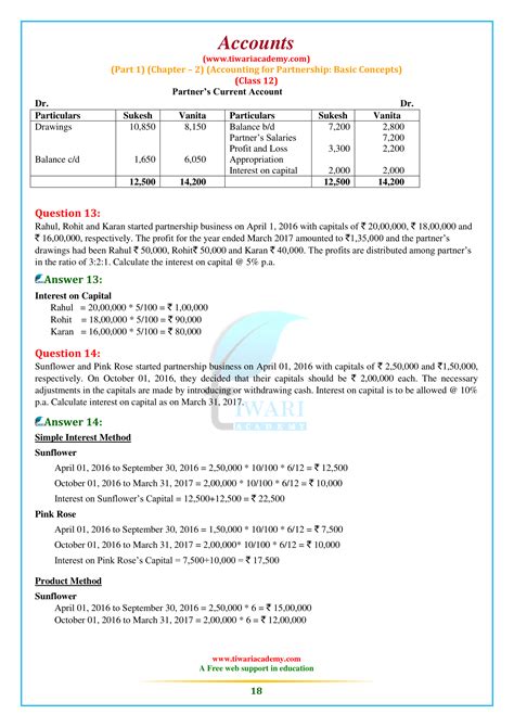 Ncert Solutions For Class Accountancy Part Chapter