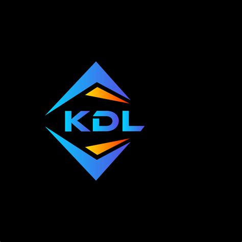 KDL abstract technology logo design on Black background. KDL creative ...
