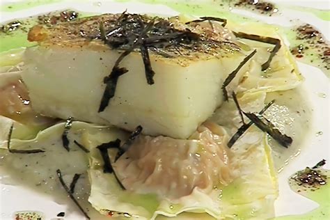 Bacalao Sobre Ravioles De Alcachofas El Gourmet