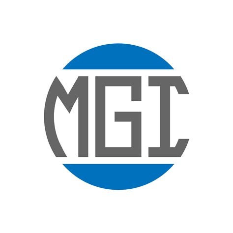 Diseño De Logotipo De Letra Mgi Sobre Fondo Blanco Concepto De