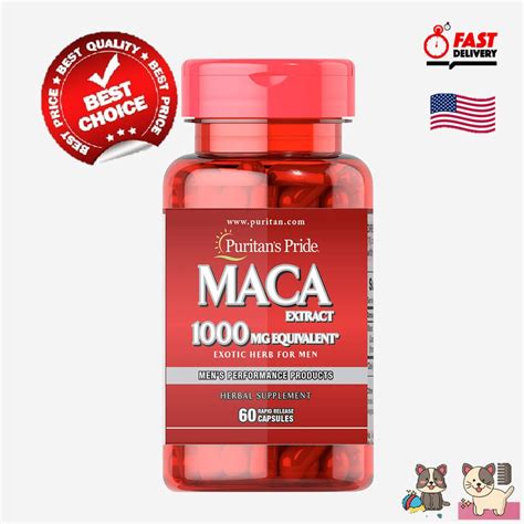 Maca 1000 mg Exotic Herb for Men Puritan s Pride โสมเปร EXP 05 2022