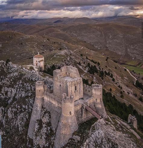 Rocca Calascio Mountaintop Fortress Or Rocca In The Province Of L