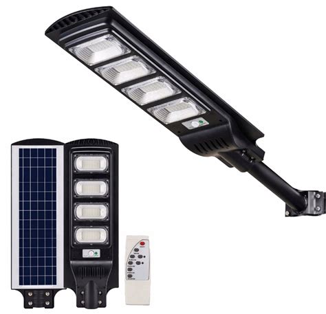 Lampa Solarna Led W Latarnia Uliczna Ogrodowa Czujnik Ruchu Pilot