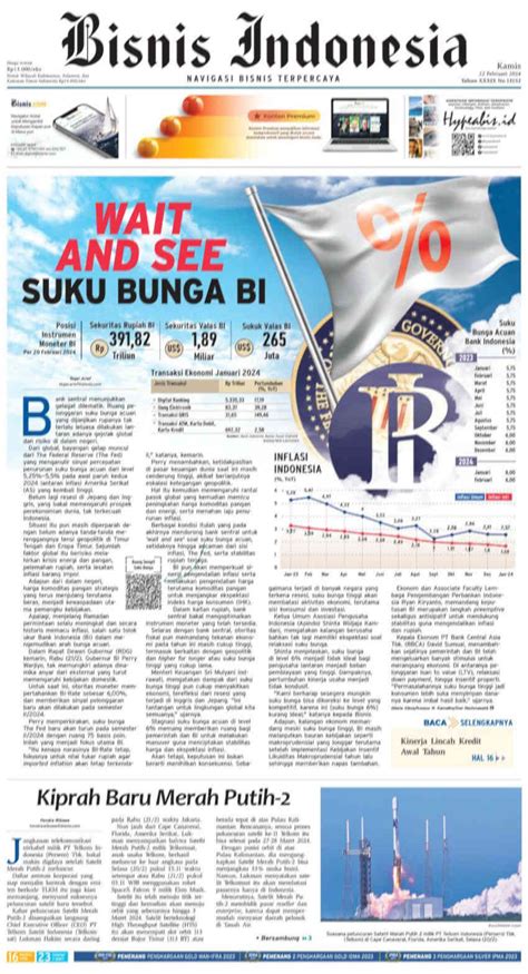 Daftar Judul Berita Koran Bisnis Indonesia Edisi Februari