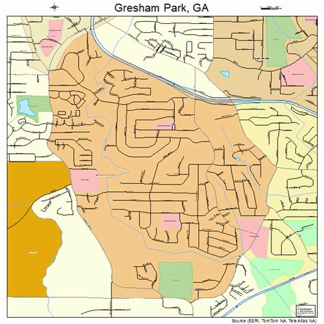 Gresham Park Georgia Street Map 1335240