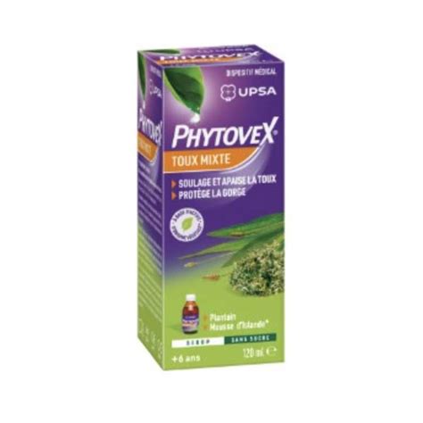 Upsa Phytovex Toux Mixte Sirop Sans Sucre Ml Parapharmacie