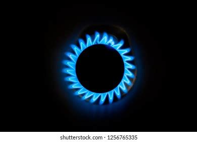 Natural Gas Burning Blue Flames On Stock Photo Shutterstock