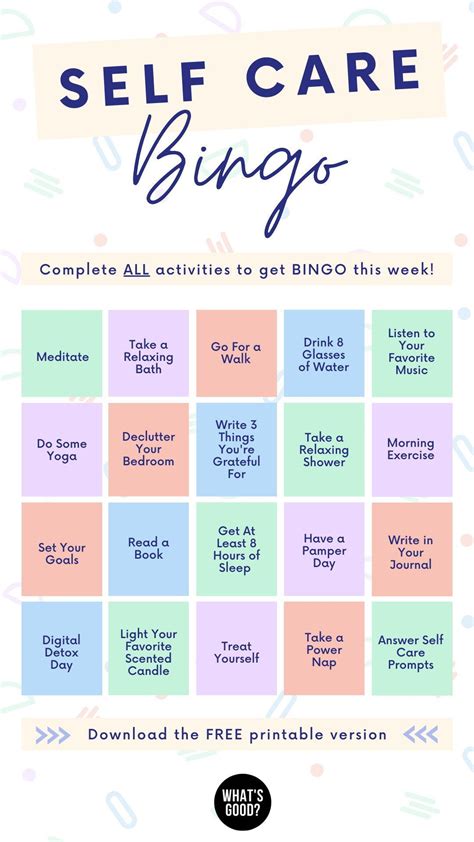 Self Care Bingo 2024 10 Free Printable Cards Trong 2024