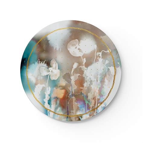 Wall Panel Round Poppy Gold Workingbert Royal Delft