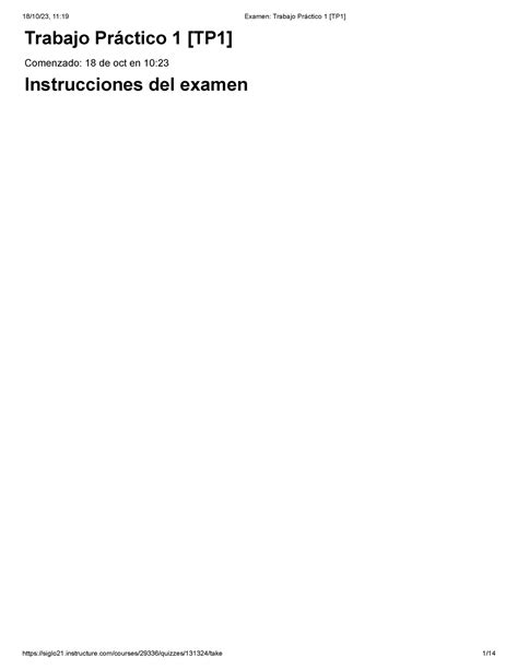 Examen Trabajo Pr Ctico Tp Trabajo Pr Ctico Tp