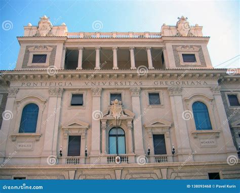 Beautiful Building of the Pontifical Gregorian University Stock Photo ...