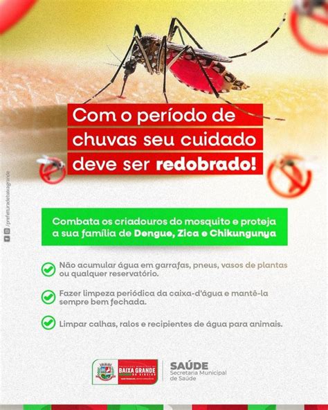 Prefeitura Alerta Para Os Cuidados Com A Dengue Durante O Período De