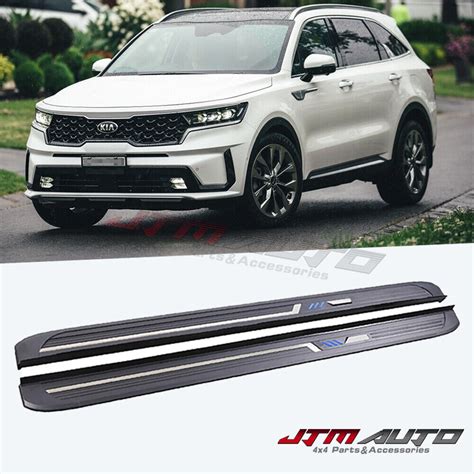 Black Aluminium Running Board Side Steps To Suit KIA Sorento 2021