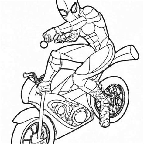 20 Desenhos De Homem Aranha De Moto Para Imprimir E Colorirpintar