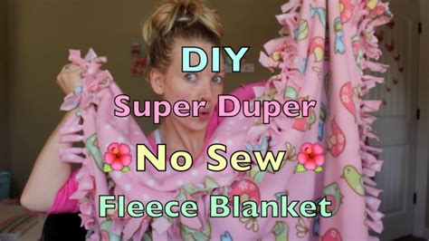 Diy Super Duper No Sew Fleece Blanket Tutorial Youtube