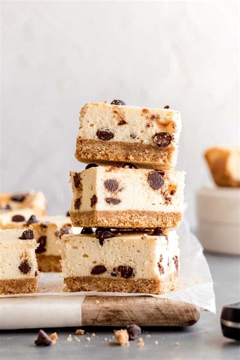 Chocolate Chip Cheesecake Bars Recipe Dinner Then Dessert