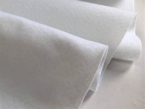 White Felt Fabric Material Craft Plain Colours Polyester Cm Wide