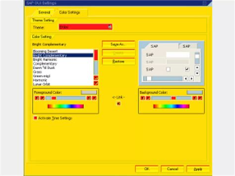 How to change color in SAP GUI