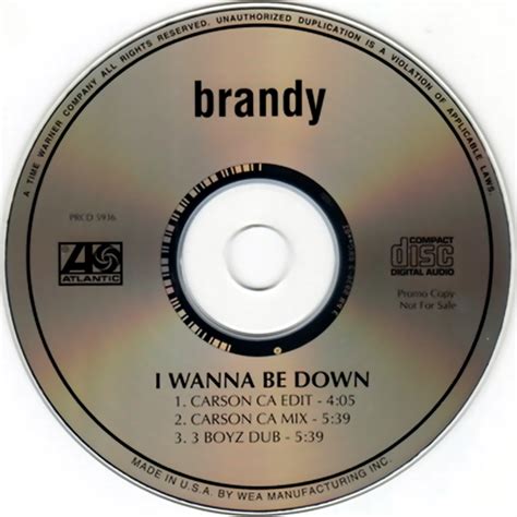 Highest Level Of Music Brandy I Wanna Be Down Promocdm 1994