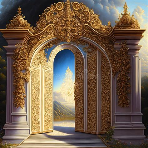 Heaven Gate Generative Ai Illustration Stock Illustration