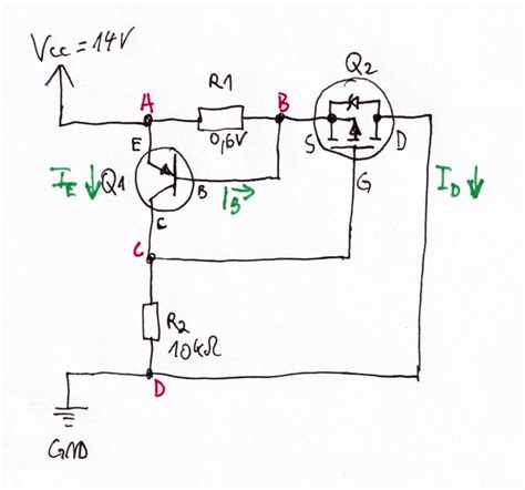 How Does This PNP Transistor And P Channel MOSFET Circuit Work