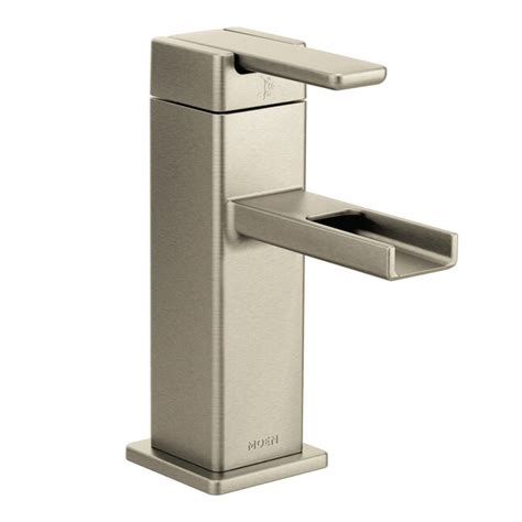 Moen 90 Degree Brushed Nickel Single Hole 1 Handle Watersense Bathroom