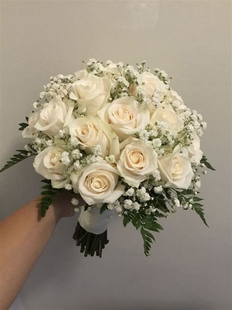 White Roses Cascading Bridal Bouquet Artofit