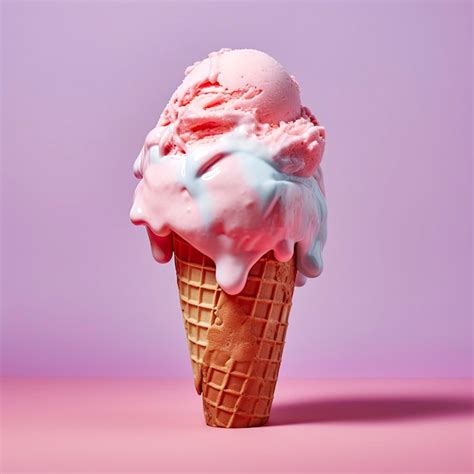 Premium Ai Image A Delicious Cone Ice Cream