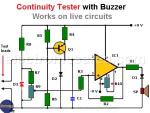 Audible Continuity Tester Electronics Area