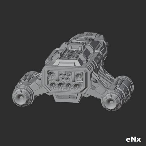 3d File Spaceship Bomber Hpx 34 C Scale 1250 🚀 ・3d Printer
