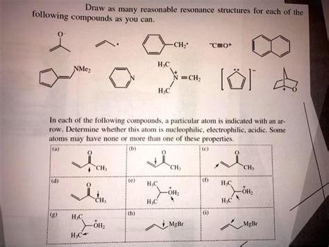 Solved Draw As Many Reasonable Following Resonance Structures For