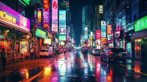 Premium AI Image | A rainy night in tokyo