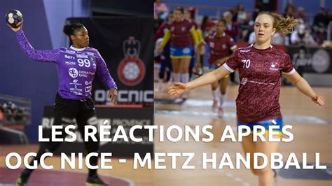 Ogc Nice Metz Handball Les R Actions De Julie Le Bl Vec Et Hatadou