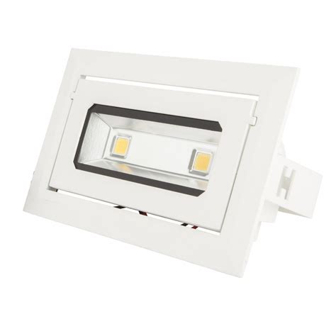 Foco Downlight De Leds Rectangular Basculante Cob 20w 1800lm 30000h