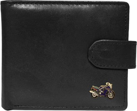 Quality Black Leather Triumph Motorcycle Wallet Uk Clothing