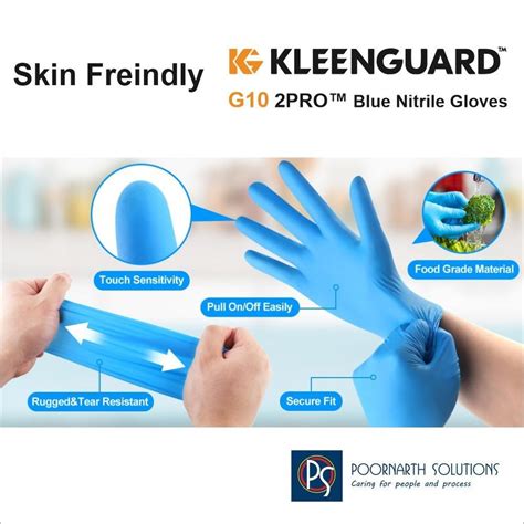 Kleenguard G10 2PRO Blue Nitrile Gloves 54422 Pack Of 10 Box At Rs