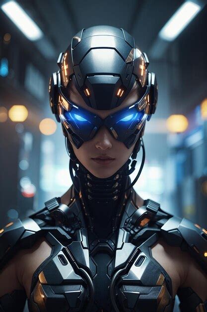 Premium Ai Image Cybernetic Infiltrator A Futuristic Superhuman Agent