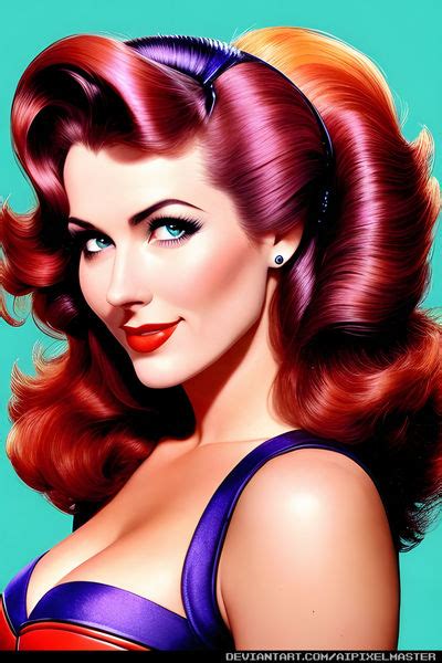 Gorgeous Colorful Retro Pinup Babe By Aipixelmaster On Deviantart