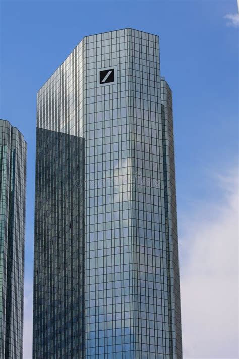 Deutsche Bank Tower Frankfurt Am Mai Editorial Photography Image Of
