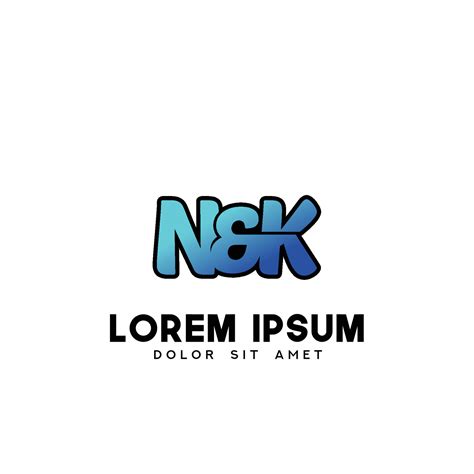 NK Initial Brush In Circle Frame Template Design 29888356 Vector Art at ...