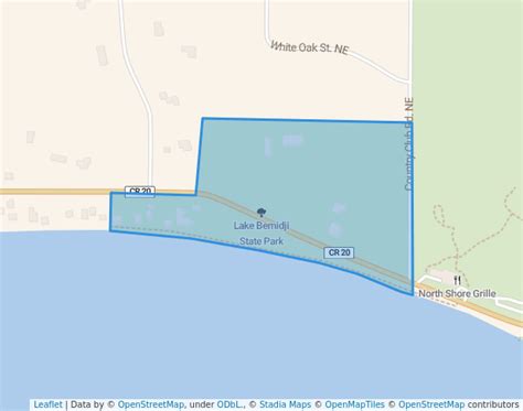 Lake Bemidji State Park In Bemidji Map And Routes