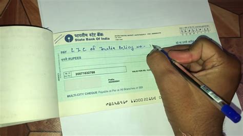 Lic Ka Cheque Kaise Bhare Youtube