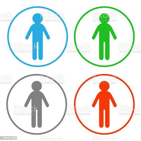 Male Symbol Icon Set Vector Stock Illustration Download Image Now Abstract Adult Badge