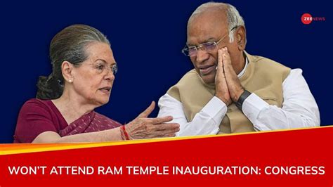 Rss Bjp Event Congress Says Wont Attend Ram Temple Inauguration In Ayodhya India News