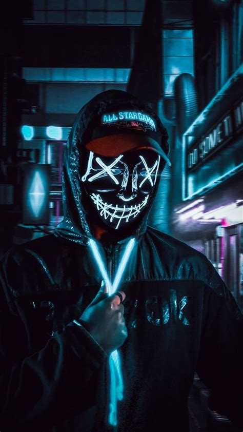 Neon Mask Wallpapers Top Free Neon Mask Backgrounds Wallpaperaccess