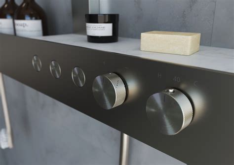 If Design Thermostatic Shower Column With Shelf