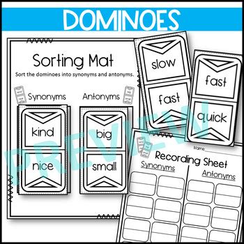 Synonym And Antonym Game Synonyms Antonyms Matching Game Puzzles